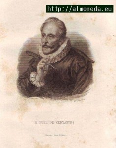 grabado cervantes antiguo
