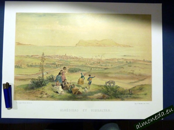 grabado antiguo gibraltar