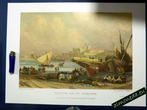 antique map gibraltar