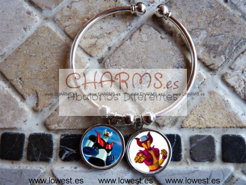 Pulsera con 2 RetroCharms Dibus Mazinger Z