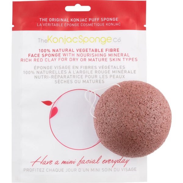 Konjac Sponge Puff with Added French Red Clay