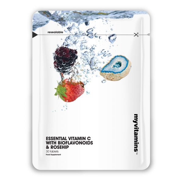 Essential Vitamin C with Bioflavanoids & Rosehip, Pouch, 90 tablets